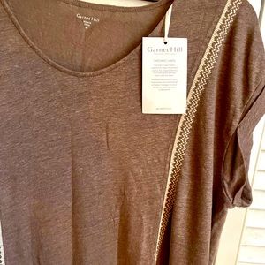 Garnet Hill Organic Folded Sleeve Dress